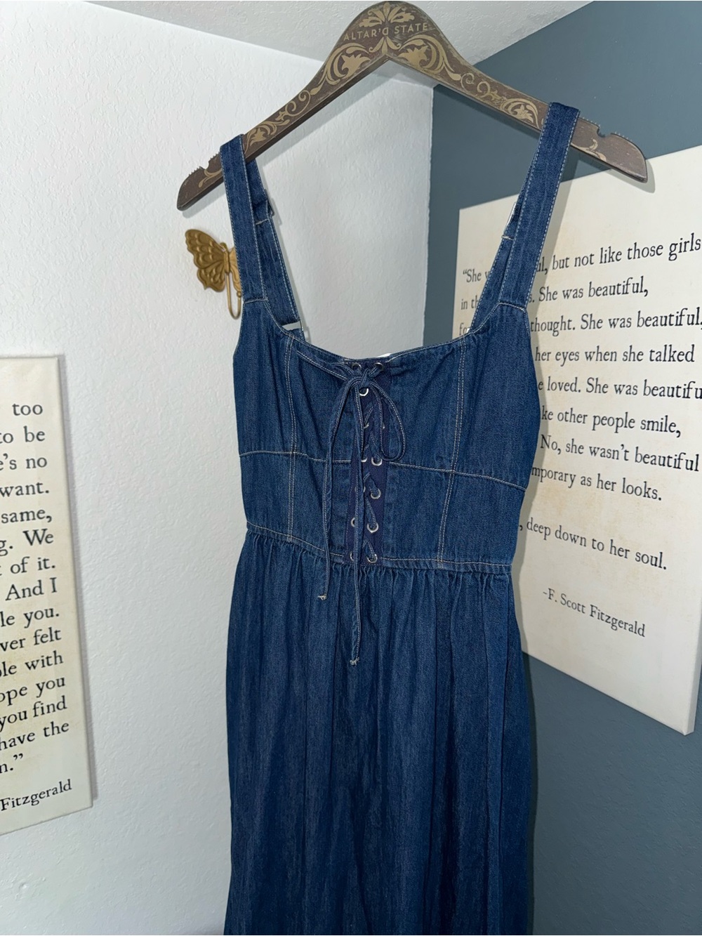 Altar’d State Maxi Denim Dress - Picture 3 of 14
